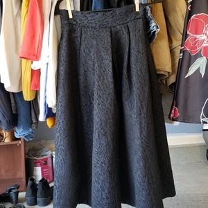 Dark blue midi skirt